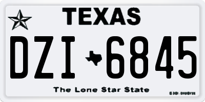 TX license plate DZI6845