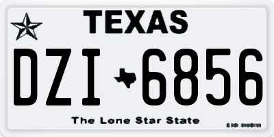 TX license plate DZI6856