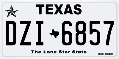 TX license plate DZI6857