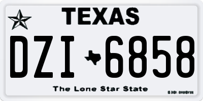 TX license plate DZI6858