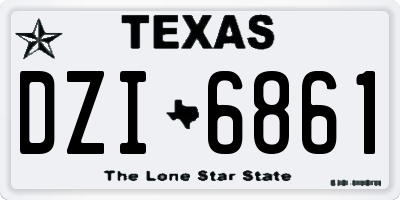 TX license plate DZI6861