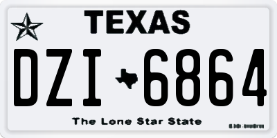 TX license plate DZI6864