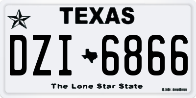 TX license plate DZI6866