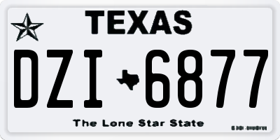 TX license plate DZI6877