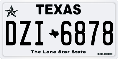 TX license plate DZI6878