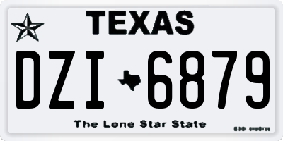 TX license plate DZI6879