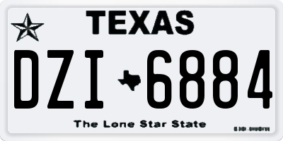 TX license plate DZI6884
