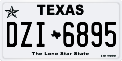 TX license plate DZI6895