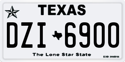 TX license plate DZI6900