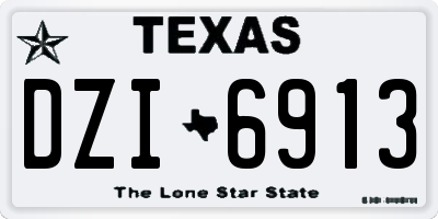 TX license plate DZI6913