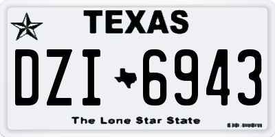 TX license plate DZI6943