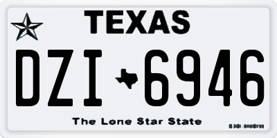 TX license plate DZI6946