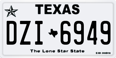 TX license plate DZI6949