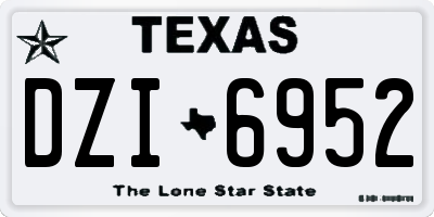 TX license plate DZI6952