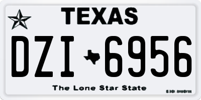 TX license plate DZI6956
