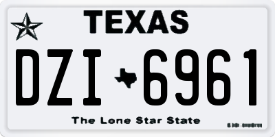 TX license plate DZI6961