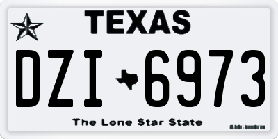 TX license plate DZI6973