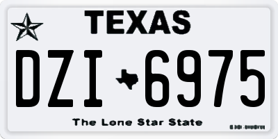 TX license plate DZI6975