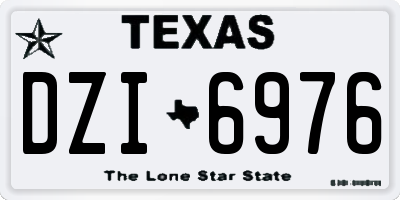 TX license plate DZI6976