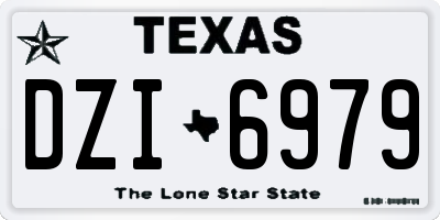 TX license plate DZI6979