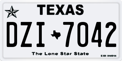 TX license plate DZI7042