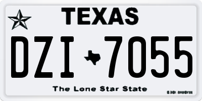 TX license plate DZI7055