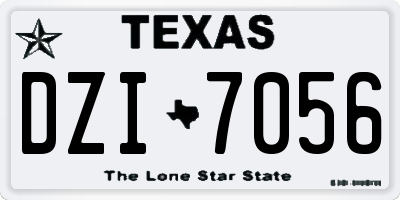 TX license plate DZI7056