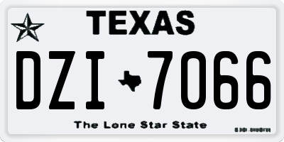 TX license plate DZI7066