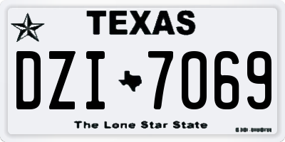TX license plate DZI7069