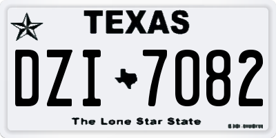 TX license plate DZI7082