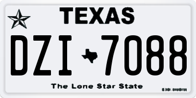 TX license plate DZI7088
