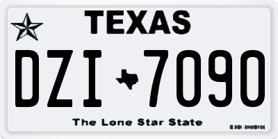 TX license plate DZI7090