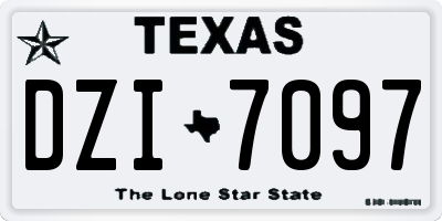 TX license plate DZI7097