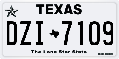 TX license plate DZI7109
