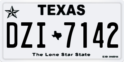 TX license plate DZI7142