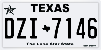 TX license plate DZI7146