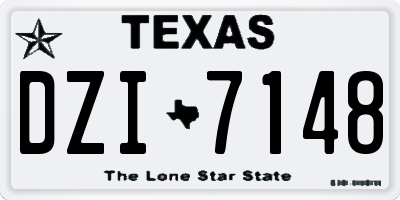TX license plate DZI7148