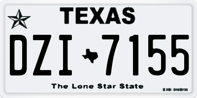 TX license plate DZI7155