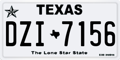 TX license plate DZI7156
