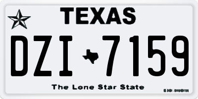 TX license plate DZI7159
