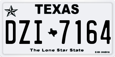 TX license plate DZI7164