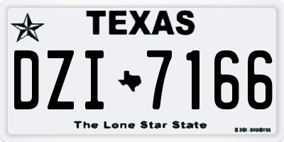 TX license plate DZI7166