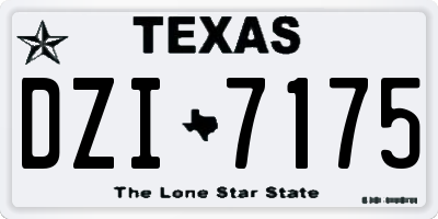 TX license plate DZI7175