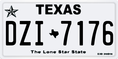 TX license plate DZI7176
