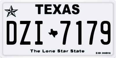 TX license plate DZI7179