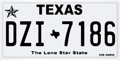TX license plate DZI7186