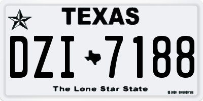 TX license plate DZI7188