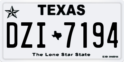 TX license plate DZI7194