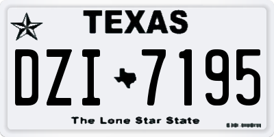 TX license plate DZI7195