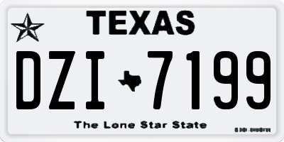 TX license plate DZI7199